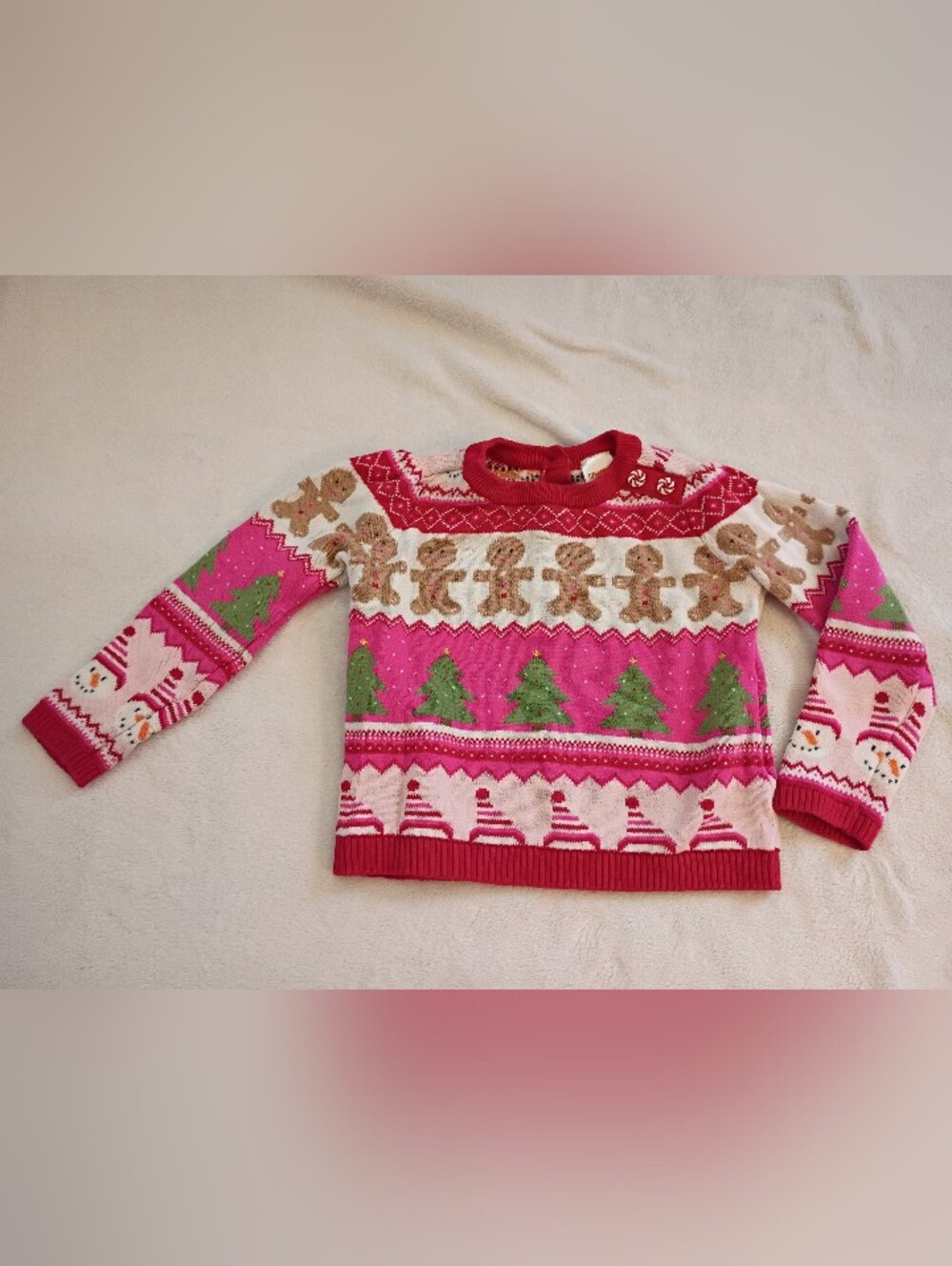 Gymboree Pink Holiday Sweater Size 3T